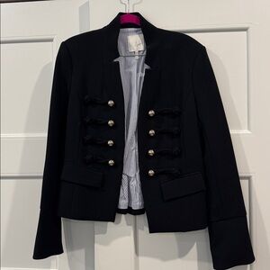 JOIE Alyah Black Military Jacket, Size 8